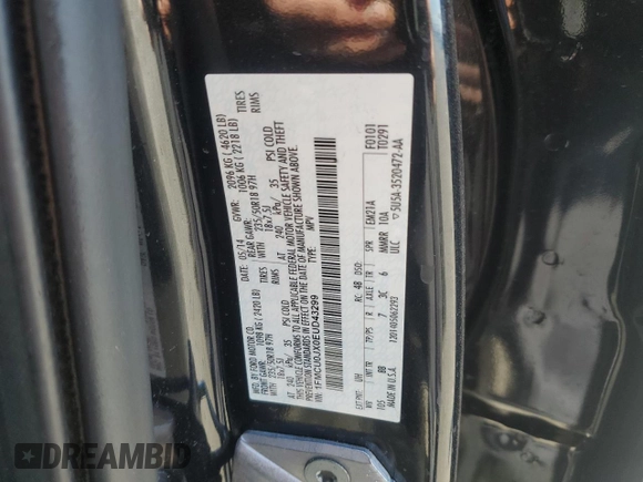 2014 Ford Escape Titanium with VIN 1FMCU0JX0EUD43299, listed as a Copart auction lot 49587535 with 0 mi miles and Salvage Title. Bid and sale history available at carsss.com. Image 14.