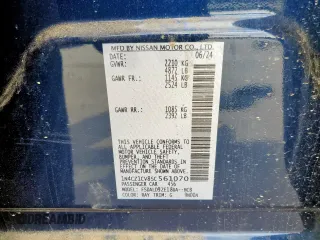2025 Nissan LEAF SV Plus with VIN 1N4CZ1CV8SC561070, listed as a Copart auction lot 54385235 with 572 mi miles and Salvage Title. Bid and sale history available at carsss.com. Image 14.