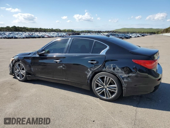 2014 Infiniti Q50 Sport with VIN JN1BV7AR3EM695576, listed as a Copart auction lot 56247165 with 151,825 mi miles and Salvage title. Bid and sale history available at DreamBid. Image 2.