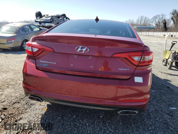 2016 Hyundai Sonata Sport with VIN 5NPE34AF8GH273594, listed as a Copart auction lot 46502205 with 32,719 mi miles and Salvage Title. Bid and sale history available at DreamBid. Image 6.