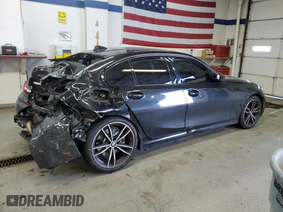 2022 BMW 3 Series 330i xDrive with VIN 3MW5R7J00N8C68253, listed as a Copart auction lot 89153665 with 0 mi miles and Salvage Title. Bid and sale history available at carsss.com. Image 3.