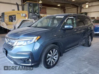 2019 Honda Pilot EX-L with VIN 5FNYF6H59KB068824, listed as a Copart auction lot 43918505 with 62,434 mi miles and Salvage Title. Bid and sale history available at carsss.com. Image 1.
