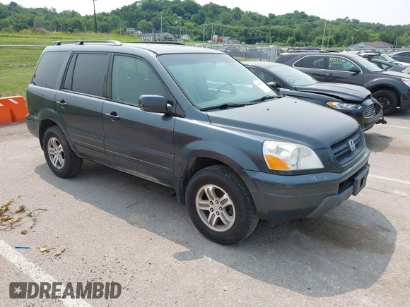 2003 Honda Pilot EX z VIN 2HKYF18573H616406, wystawiony jako IAAI lot #42363152 z przebiegiem 323 672 mil mil oraz . Historia ofert i sprzedaży dostępna na DreamBid. Obrazek 1.
