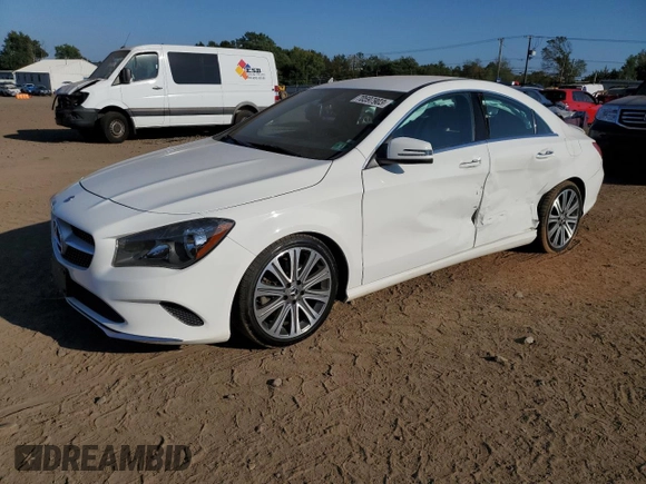2018 Mercedes-Benz CLA 250 with VIN WDDSJ4GB8JN633067, listed as a Copart auction lot 70597903 with 46,381 mi miles and . Bid and sale history available at DreamBid. Image 1.