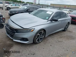 2021 Honda Accord Sport with VIN 1HGCV1F39MA073309, listed as a IAAI auction lot 42140600 with 96,551 mi miles and . Bid and sale history available at DreamBid. Image 2.