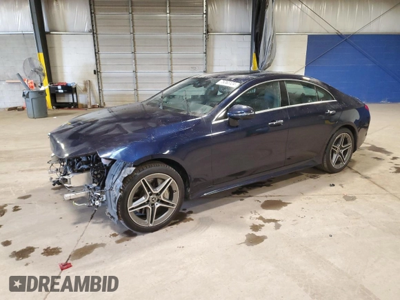 2019 Mercedes-Benz CLS with VIN WDD2J5KB7KA031427, listed as a Copart auction lot 75263124 with 80,592 mi miles and Salvage Title. Bid and sale history available at carsss.com. Image 1.
