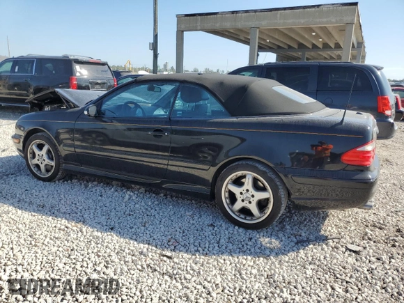 2002 Mercedes-Benz CLK 55 AMG with VIN WDBLK74GX2T093407, listed as a Copart auction lot 42974935 with 123,941 mi miles and Salvage Title. Bid and sale history available at DreamBid. Image 2.