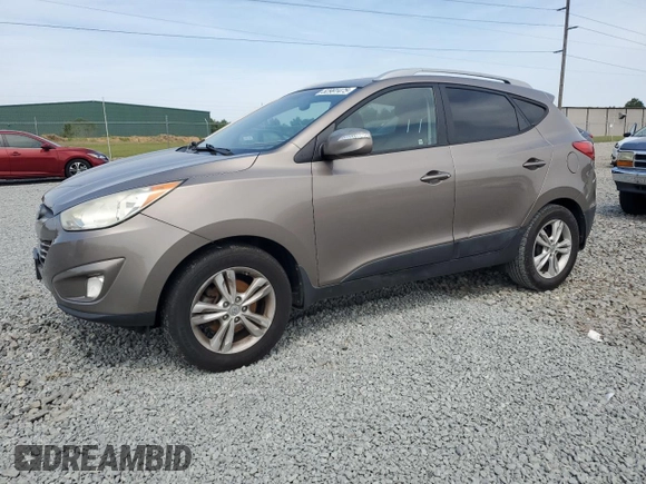 2013 Hyundai Tucson GLS with VIN KM8JU3AC4DU588322, listed as a Copart auction lot 52991475 with 174,335 mi miles and Clean Title. Bid and sale history available at carsss.com. Image 1.