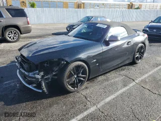 2020 BMW Z4 sDriveM40i with VIN WBAHF9C02LWW55809, listed as a Copart auction lot 48812855 with NaN miles and Salvage Title. Bid and sale history available at carsss.com. Image 1.