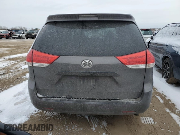 2012 Toyota Sienna with VIN 5TDZK3DC9CS204787, listed as a Copart auction lot 89138125 with 151,131 mi miles and Salvage Title. Bid and sale history available at carsss.com. Image 6.