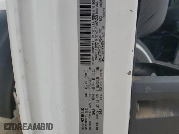 2020 Ram ProMaster Cargo with VIN 3C6TRVDG7LE101787, listed as a Copart auction lot 55619495 with 85,289 mi miles and Clean Title. Bid and sale history available at DreamBid. Image 13.