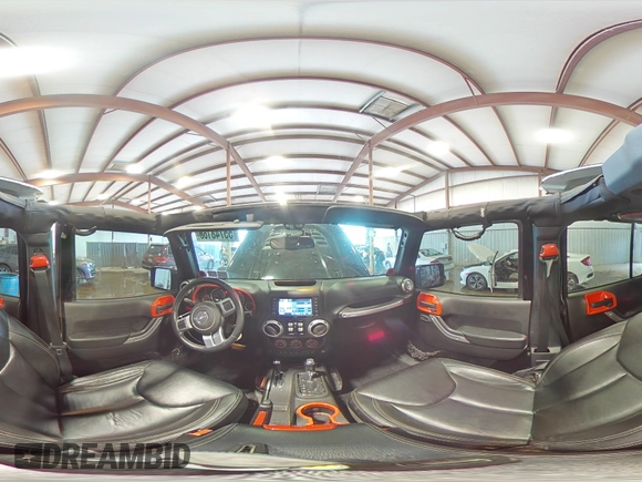 2014 Jeep Wrangler Unlimited Rubicon X with VIN 1C4HJWFG6EL191369, listed as a Copart auction lot 55748165 with 151,522 mi miles and Salvage title. Bid and sale history available at DreamBid. Image 14.