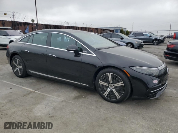 2022 Mercedes-Benz EQS with VIN W1KCG2DB2NA014313, listed as a Copart auction lot 56530564 with 22,789 mi miles and Salvage Title. Bid and sale history available at carsss.com. Image 4.