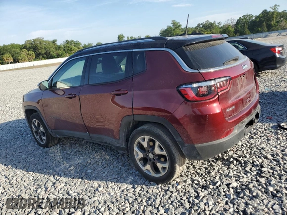 2020 Jeep Compass Limited with VIN 3C4NJDCB7LT251337, listed as a Copart auction lot 53701215 with 56,965 mi miles and Salvage Title. Bid and sale history available at carsss.com. Image 2.