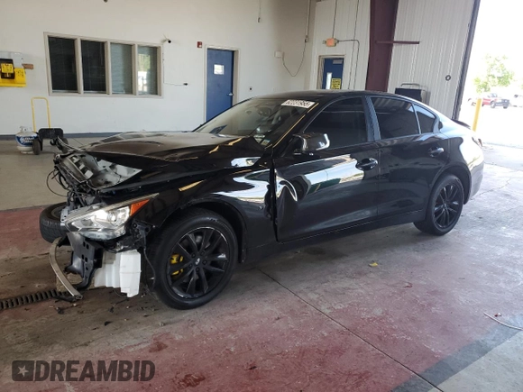 2015 Infiniti Q50 Premium with VIN JN1BV7AR6FM401833, listed as a Copart auction lot 62231955 with Not provided miles and Salvage title. Bid and sale history available at DreamBid. Image 1.