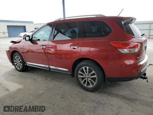 2015 Nissan Pathfinder SV with VIN 5N1AR2MN9FC600501, listed as a Copart auction lot 48445715 with 51,415 mi miles and Salvage Title. Bid and sale history available at carsss.com. Image 2.