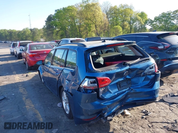 2015 Volkswagen Golf SportWagen TDI SE with VIN 3VWCA7AUXFM517359, listed as a IAAI auction lot 41987425 with 146,708 mi miles. Bid and sale history available at carsss.com. Image 3.