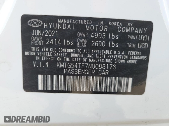 2022 Genesis G70 3.3T с VIN KMTG54TE7NU088173, выставлен на аукционе Copart как лот 52616255 с пробегом 24 372 миль миль и Списание • Salvage title. История ставок и продаж доступна на DreamBid. Изображение 13.