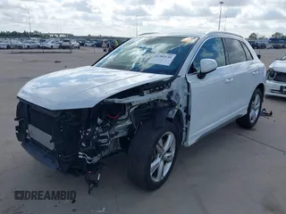 2020 Audi Q3 S line Premium Plus with VIN WA1EECF38L1089030, listed as a IAAI auction lot 41701530 with 28,283 mi miles and . Bid and sale history available at DreamBid. Image 2.
