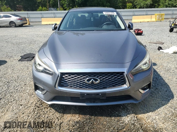 2018 Infiniti Q50 Luxe with VIN JN1EV7AR8JM443555, listed as a Copart auction lot 59691455 with 65,615 mi miles and Salvage title. Bid and sale history available at DreamBid. Image 5.