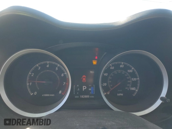 2011 Mitsubishi Lancer GTS with VIN JA32U8FWXBU006034, listed as a Copart auction lot 76993234 with 182,889 mi miles and Salvage Title. Bid and sale history available at DreamBid. Image 9.