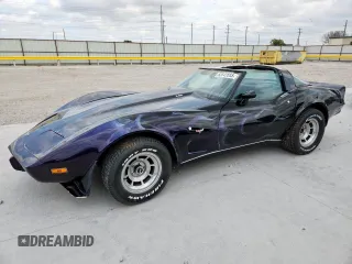 1979 Chevrolet Corvette with VIN 1Z8749S407485, listed as a Copart auction lot 63649885 with 83,814 mi miles and Salvage title. Bid and sale history available at DreamBid. Image 1.