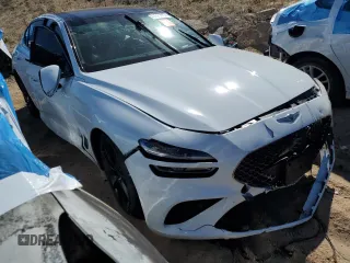 2022 Genesis G70 3.3T with VIN KMTG54TE3NU102585, listed as a Copart auction lot 49923945 with 34,974 mi miles and Salvage title. Bid and sale history available at DreamBid. Image 4.
