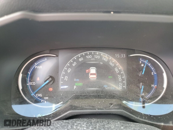 2023 Toyota RAV4 Hybrid XLE Premium with VIN 2T3BWRFV1PW157475, listed as a Copart auction lot 73371224 with 52,412 mi miles and Salvage title. Bid and sale history available at DreamBid. Image 9.