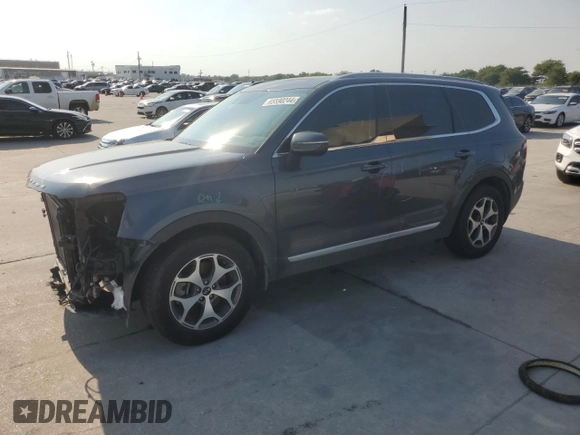 2021 Kia Telluride EX z VIN 5XYP34HC2MG122466, wystawiony jako Copart lot #65590244 z przebiegiem 56 555 mil mil oraz Szkoda całkowita • Salvage title. Historia ofert i sprzedaży dostępna na DreamBid. Obrazek 1.