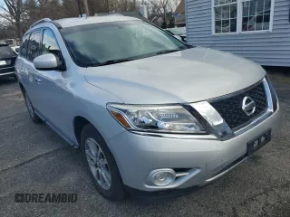 2016 Nissan Pathfinder SV with VIN 5N1AR2MM4GC64869, listed as a Copart auction lot 55058315 with 91,118 mi miles and Clean Title. Bid and sale history available at carsss.com. Image 1.