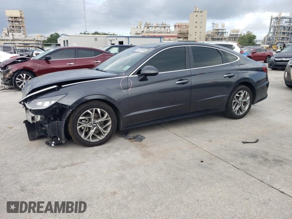 2020 Hyundai Sonata SEL z VIN 5NPEF4JA9LH031676, wystawiony jako Copart lot #53387655 z przebiegiem 61 796 mil mil oraz Szkoda całkowita • Salvage title. Historia ofert i sprzedaży dostępna na DreamBid. Obrazek 1.