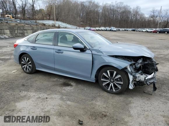 2024 Honda Civic Sedan EX with VIN 2HGFE1F71RH308620, listed as a Copart auction lot 48609545 with 10,435 mi miles and Salvage Title. Bid and sale history available at carsss.com. Image 4.
