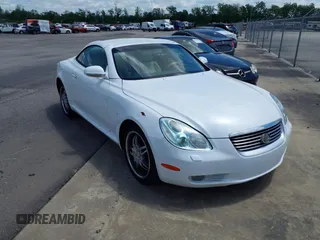 2005 Lexus SC with VIN JTHFN48Y750066841, listed as a IAAI auction lot 42146165 with 129,193 mi miles. Bid and sale history available at carsss.com. Image 1.