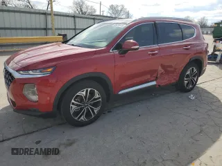 2019 Hyundai Santa Fe Ultimate with VIN 5NMS53AA9KH049042, listed as a Copart auction lot 45676515 with 46,932 mi miles and Salvage Title. Bid and sale history available at carsss.com. Image 1.