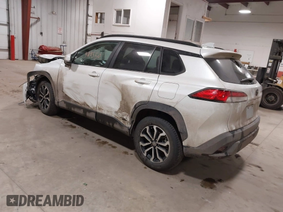 2023 Toyota Corolla Cross Hybrid S with VIN 7MUFBABG0PV004809, listed as a IAAI auction lot 41489550 with 59,172 mi miles and . Bid and sale history available at DreamBid. Image 3.