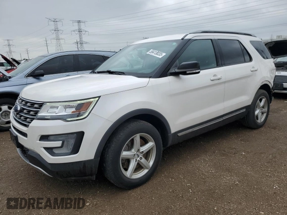 2017 Ford Explorer XLT with VIN 1FM5K8D82HGD81430, listed as a Copart auction lot 55413035 with 52,515 mi miles and Salvage title. Bid and sale history available at DreamBid. Image 1.