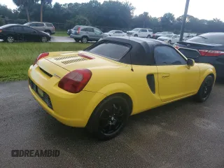2002 Toyota MR2 z VIN JTDFR320220042638, wystawiony jako Copart lot #74129724 z przebiegiem Nie podano mil oraz Szkoda całkowita • Salvage title. Historia ofert i sprzedaży dostępna na DreamBid. Obrazek 3.