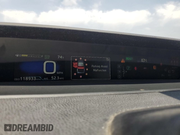 2018 Toyota Prius Two with VIN JTDKBRFU9J3585615, listed as a Copart auction lot 55527685 with 118,933 mi miles and Salvage Title. Bid and sale history available at DreamBid. Image 9.