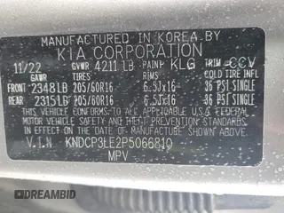 2023 Kia Niro LX with VIN KNDCP3LE2P5066810, listed as a Copart auction lot 79300134 with 0 mi miles and Salvage Title. Bid and sale history available at carsss.com. Image 13.