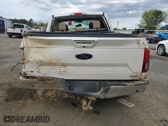 2018 Ford F-150 XL with VIN 1FTEW1EG1JFE56331, listed as a Copart auction lot 50184205 with 152,420 mi miles and Salvage Title. Bid and sale history available at carsss.com. Image 6.