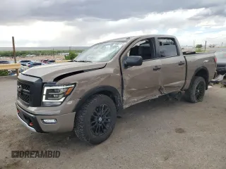 2021 Nissan Titan Pro-4X with VIN 1N6AA1ED8MN500058, listed as a Copart auction lot 55051245 with 41,337 mi miles and Salvage title. Bid and sale history available at DreamBid. Image 1.
