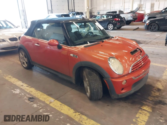 2005 MINI Convertible S with VIN WMWRH33455TK55035, listed as a IAAI auction lot 41936645 with 111,018 mi miles and . Bid and sale history available at DreamBid. Image 1.