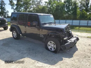 2018 Jeep Wrangler Unlimited Sport with VIN 1C4BJWDG5JL822969, listed as a Copart auction lot 61240135 with 80,276 mi miles and Salvage title. Bid and sale history available at DreamBid. Image 4.
