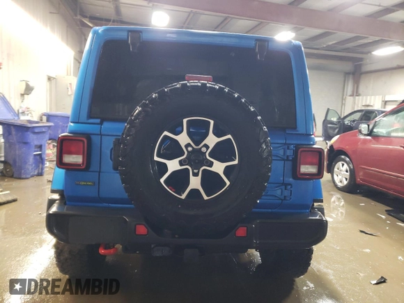 2021 Jeep Wrangler Unlimited Rubicon with VIN 1C4JJXFM7MW702520, listed as a Copart auction lot 41609735 with 11,184 mi miles and Salvage Title. Bid and sale history available at carsss.com. Image 6.