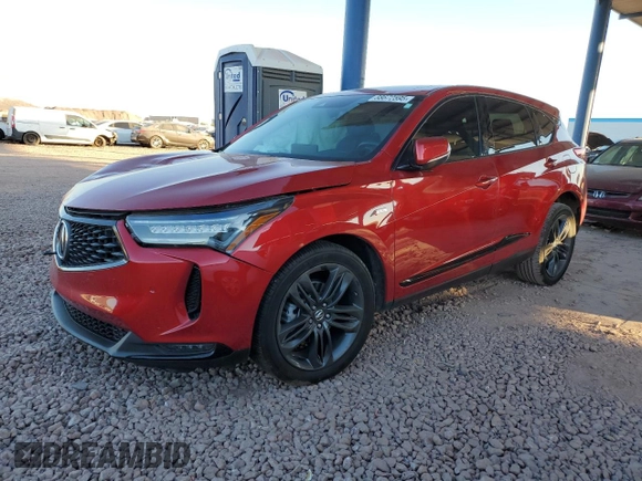 2022 Acura RDX w/A-Spec Package with VIN 5J8TC1H68NL001486, listed as a Copart auction lot 88672595 with 39,543 mi miles and Salvage Title. Bid and sale history available at carsss.com. Image 1.