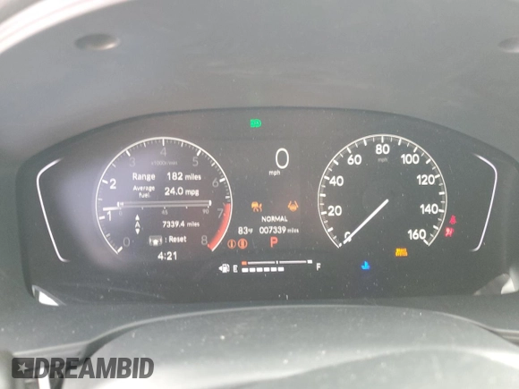 2023 Honda Civic Sport with VIN 2HGFE2F51PH545299, listed as a Copart auction lot 57341085 with 7,339 mi miles and Salvage title. Bid and sale history available at DreamBid. Image 9.
