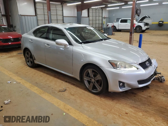 2011 Lexus IS 250 with VIN JTHBF5C28B5154249, listed as a Copart auction lot 48106415 with 170,551 mi miles and Salvage Title. Bid and sale history available at DreamBid. Image 4.