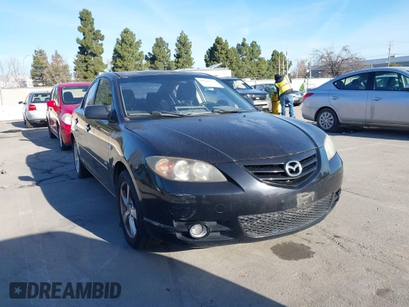 2005 Mazda 3 s with VIN JM1BK323751254849, listed as a IAAI auction lot 41645553 with 241,527 mi miles. Bid and sale history available at carsss.com. Image 1.