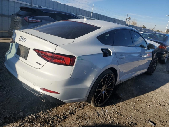 2019 Audi A5 Sportback Premium Plus with VIN WAUENCF57KA047483, listed as a Copart auction lot 76003493 with 48,528 mi miles. Bid and sale history available at carsss.com. Image 3.