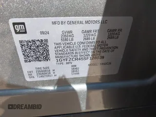 2025 Cadillac XT4 FWD Premium Luxury with VIN 1GYFZCR45SF128039, listed as a IAAI auction lot 42563517 with 18,478 mi miles and . Bid and sale history available at DreamBid. Image 9.